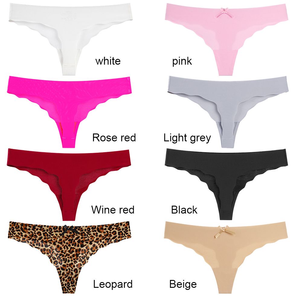 Quần Lót Chữ T Lưng Thấp Không Đường May Bằng Cotton Lụa Băng Nhiều Màu Sắc Thời Trang Gợi Cảm Dành Cho Nữ