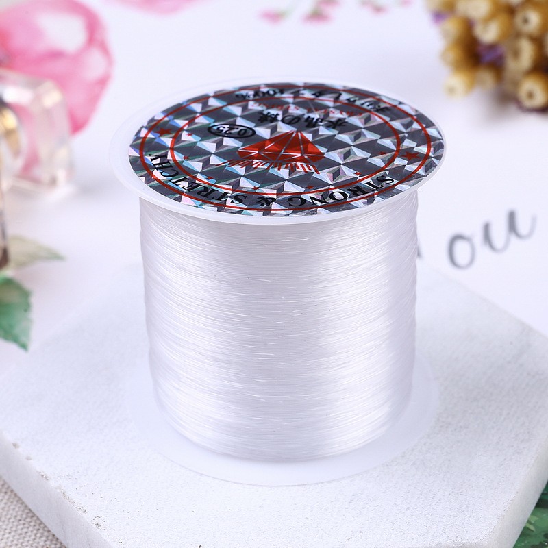 0.2-1mm cuộn dây cước không co giãn trong suốt,dây cá,dây thủy tinh,dây thủ công phụ liệu handmade