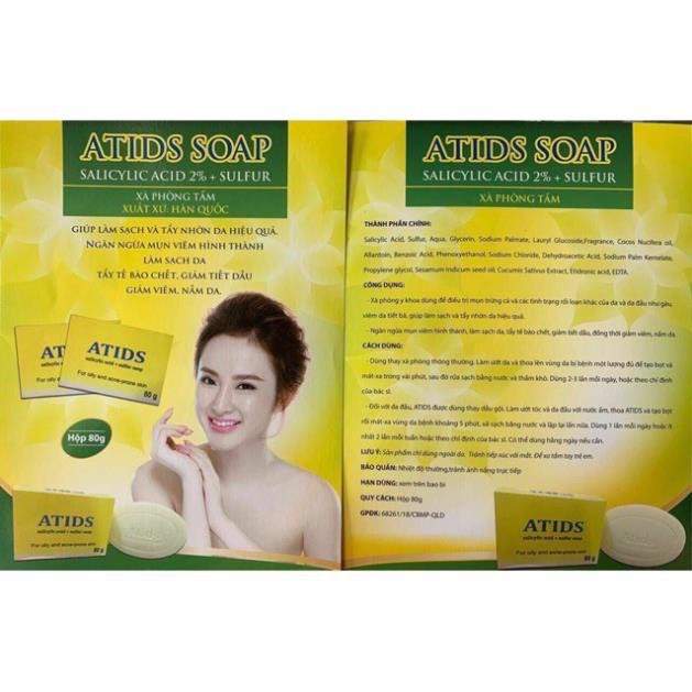 ATIDS 80g Xà phòng y khoa giảm mụn lưng [Chính hãng]