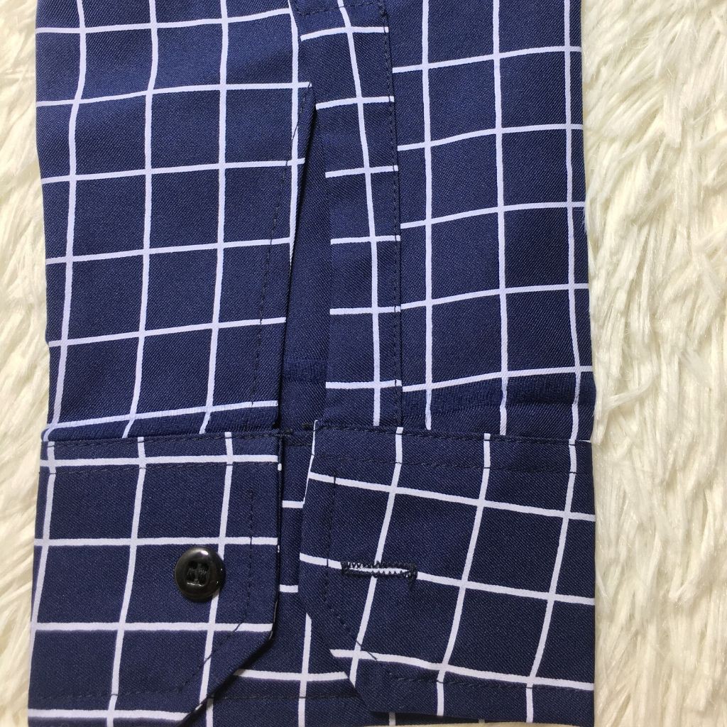 Áo Sơ Mi Nam Cổ Bẻ H&H-SM04 Dài Tay Phối Kẽ Sọc Phong Cách Hàn Quốc - Hoàng Huy