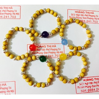 Combo sỉ 30c vòng 7 bi bạc + đá y hình