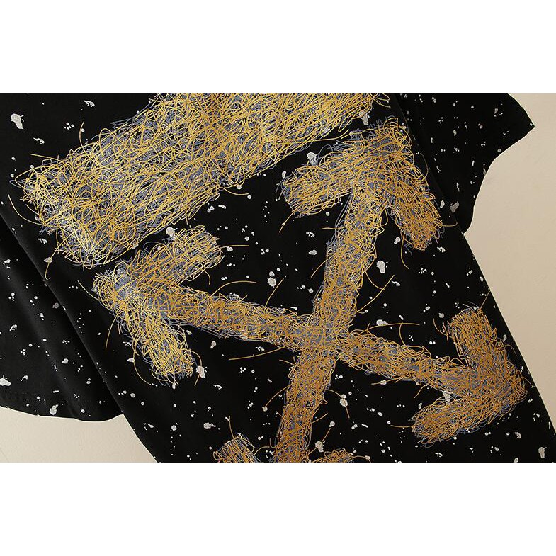 Áo Thun Cotton Họa Tiết Thời Trang Đường Phố Unisex Off5463