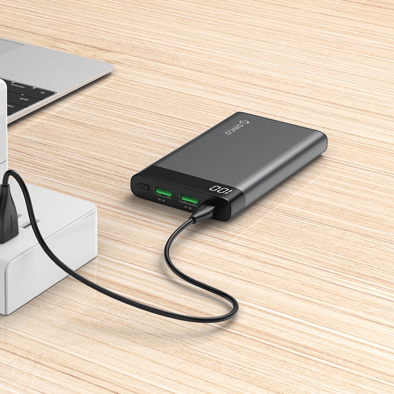 Sạc Dự Phòng 10.000 Mah Polymer Có Màn Hình LED Orico- YC10- Hàng Chính Hãng