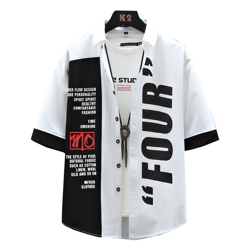Áo Sơ Mi Tay Ngắn Phong Cách Nhật Bản Thời Trang Mùa Hè Cho Nam