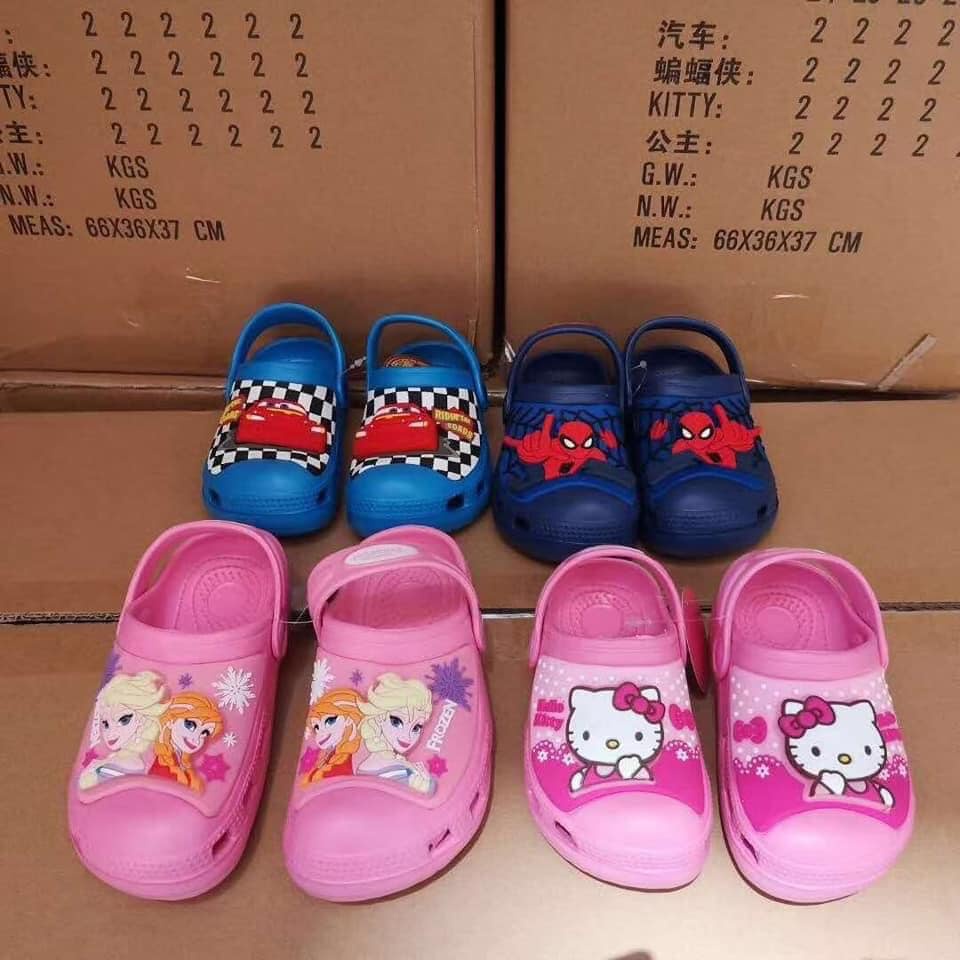 Giày sục Disney dư xịn cho bé trai và bé gái, toàn hình hot hit nhất như spider man, Elsa...sục có đèn nháy chuẩn hãng.