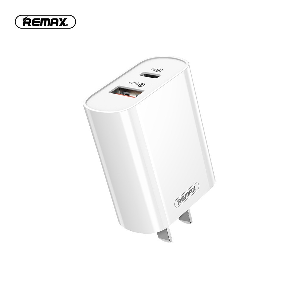 Củ sạc nhanh Remax RP-U37 2 cổng USB tích hợp QC 3.0 và PD 18W dành cho tất cả điện thoại