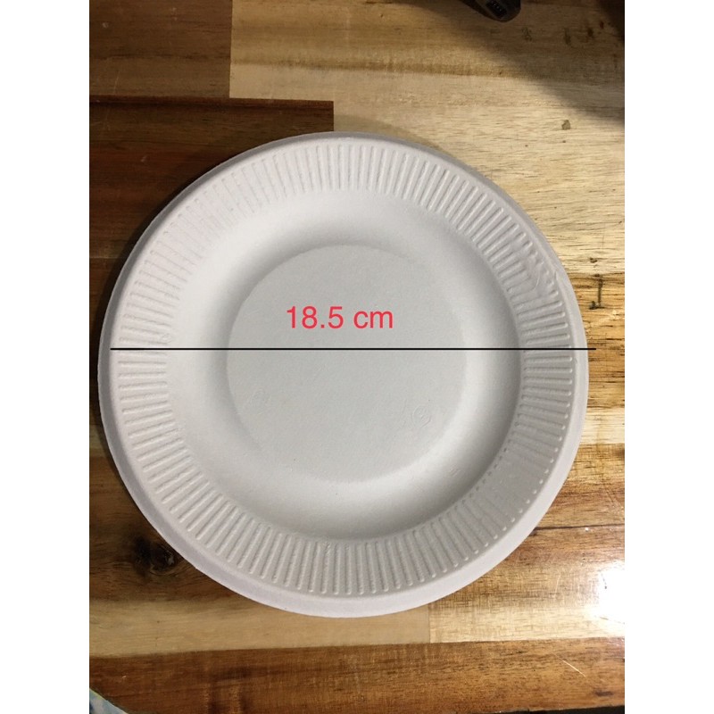 Set 10 dĩa giấy bã mía 18cm