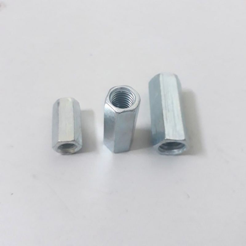 Nối ty ren, tiren đủ kích thước M6, M8, M10, M12, M14, M16 thép Cácbon loại đẹp