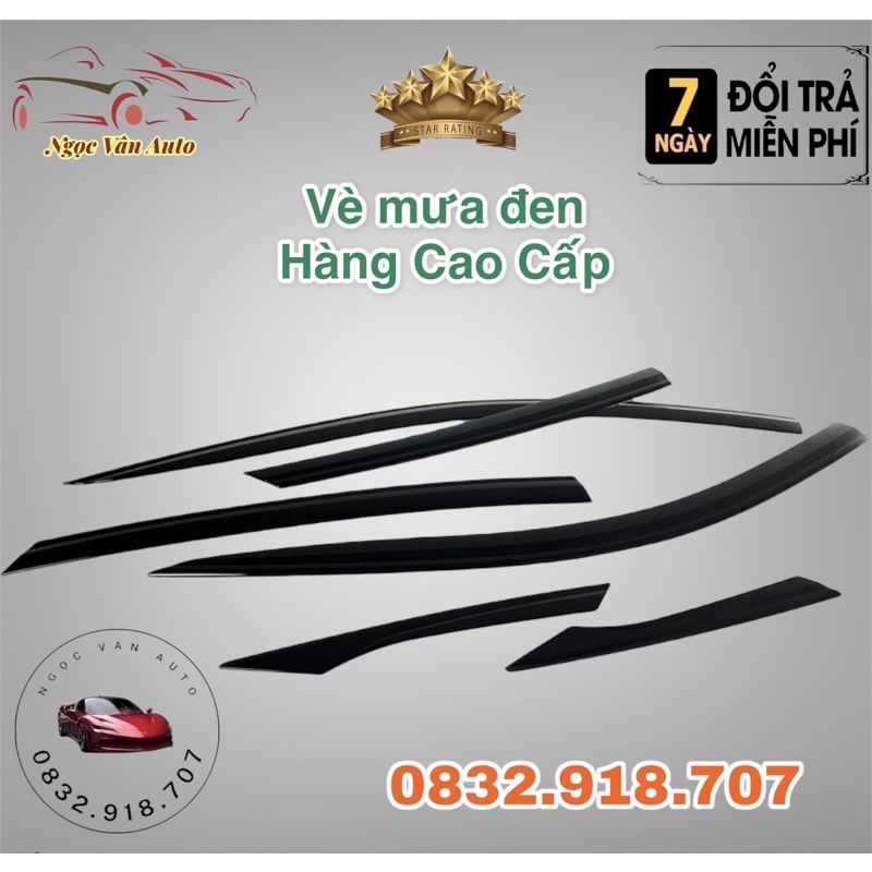 vè mưa Civic 2017 - 2021 Vè đen 6 chi tiết chính hãng hàn quốc Auto Clover