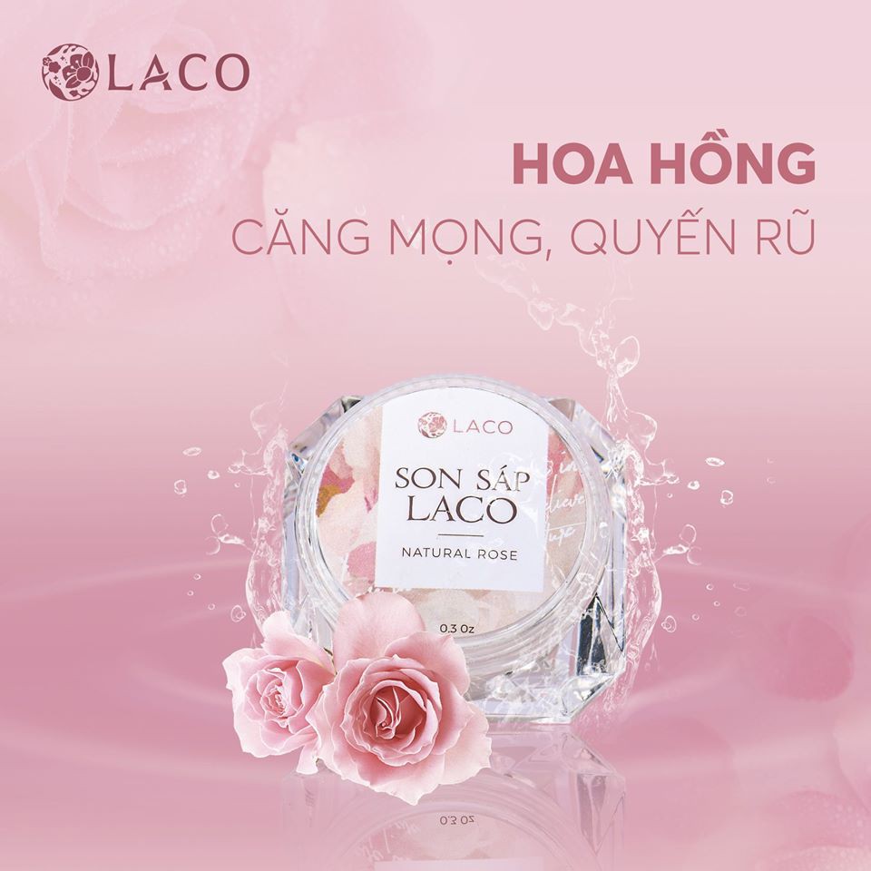 Son sáp dưỡng hồng môi LACO, giúp môi hồng hào, mềm, chống khô nẻ.