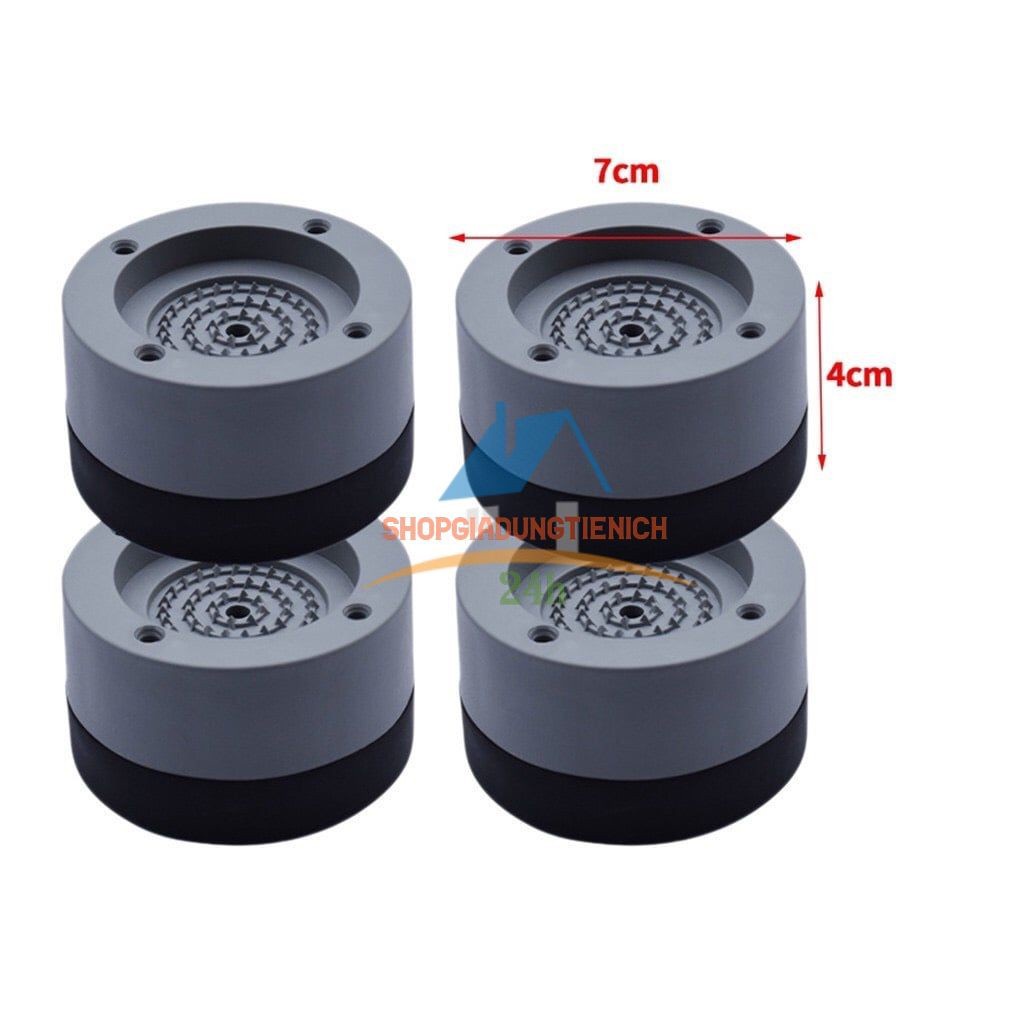 Bộ 4 Miếng Đệm Cao Su Chống Rung Máy Giặt - Chân Kê Máy Giặt Chống Rung Lắc Cao Cấp