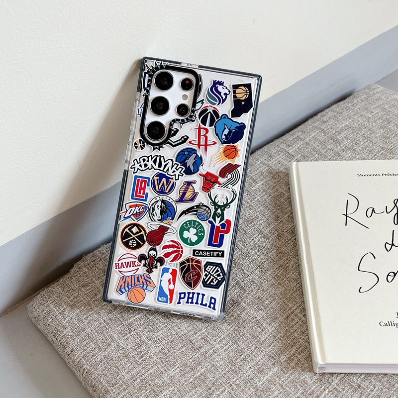 Ốp Điện Thoại Silicon Mềm Hình Logo Đội Bóng Rổ NBA Cho Samsung Galaxy S23 S21 S22 Plus Ultra