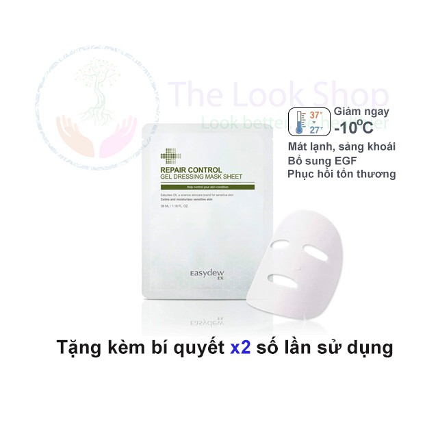 Easydew EX Mặt nạ EGF làm mát, hồi phục da sau lăn kim, laser, nặn mụn- EasydewEX Repair Control Gel Dressing Mask