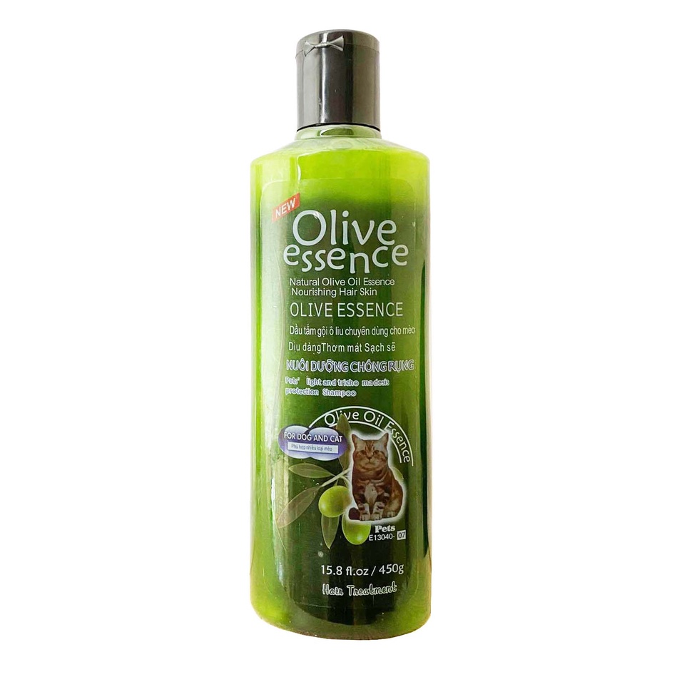 Sữa tắm mèo - Dầu tắm Olive  450ml giúp mền mượt lông, chăm sóc nuôi dưỡng lông, lưu hương lâu, an toàn sử dụng