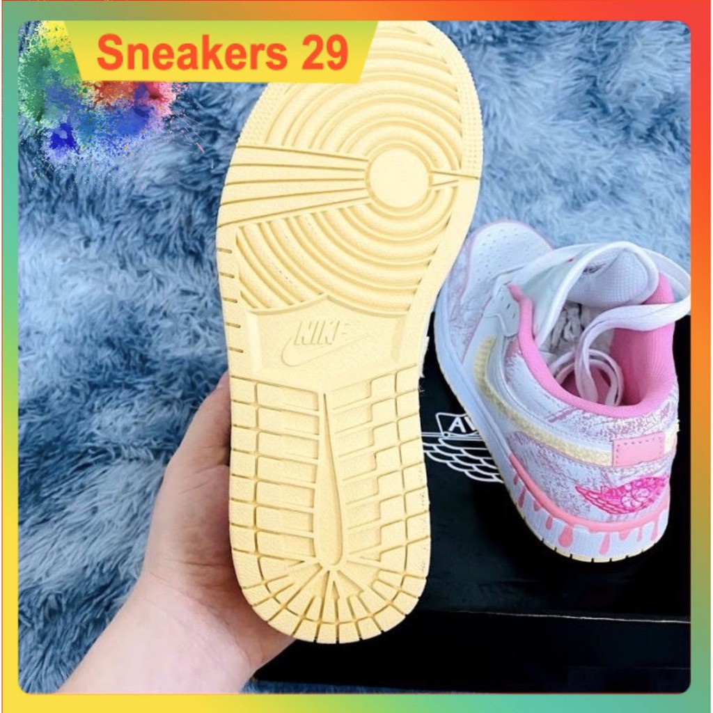 Siêu hot giày Sneaker JD1 Trắng Hồng [HỖ TRỢ ĐỔI TRẢ] Mẫu Mới Nhất, Cá Tính - Trẻ Trung