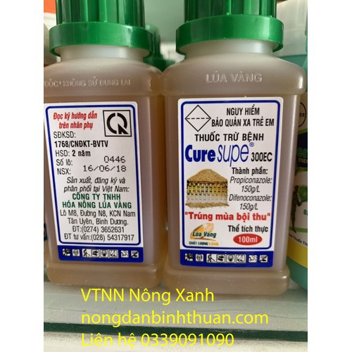 Thuốc trừ bệnh đốm mắt cua trên hoa lan và cây cảnh CURE SUPER 300EC - CURE 100ML