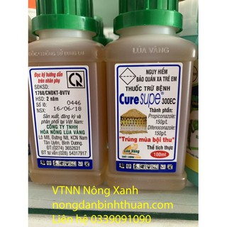 Thuốc trừ bệnh đốm mắt cua trên hoa lan và cây cảnh CURE SUPER 300EC - CURE 100ML