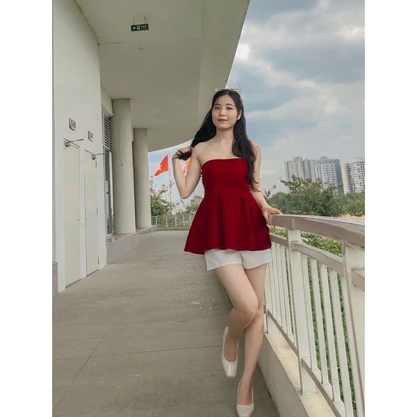 SET ĐỒ NỮ CÚP NGỰC ĐÍNH CƯỜM QUẦN ĐÙI DÁNG XÒE  FREESHIP ÁO NHUNG CỨNG QUẦN FOS NĂNG ĐỘNG