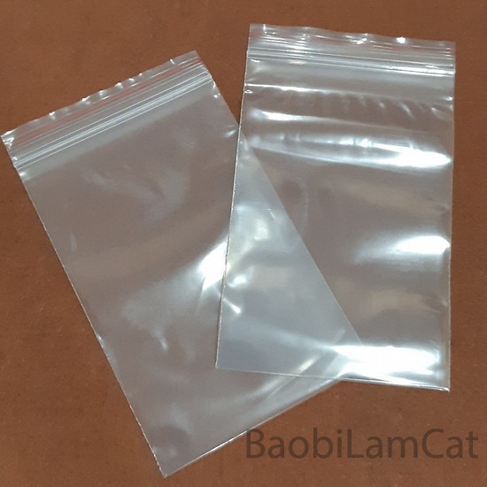 TÚI ZIP TRONG ĐỦ KÍCH THƯỚC 1kg(túi ZIPPER nilon có khóa kéo chỉ đỏ)