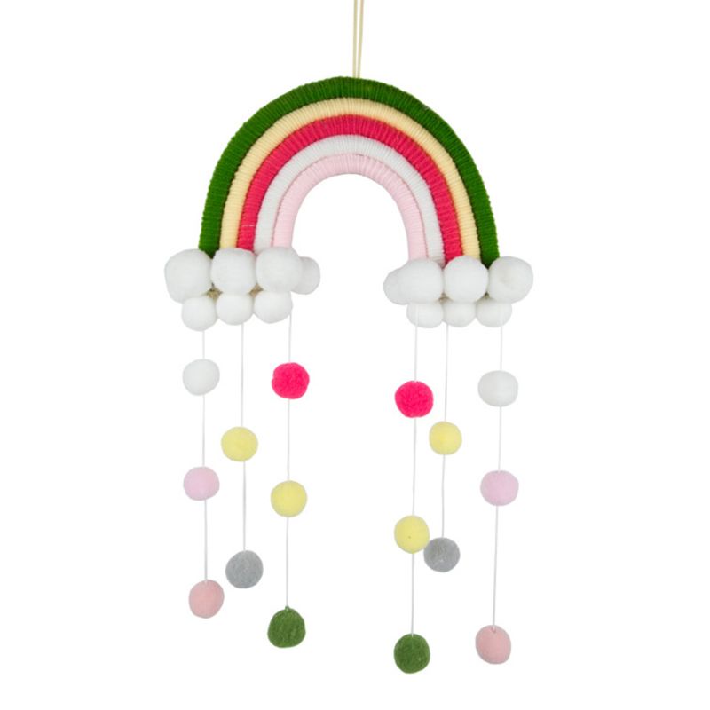 Phụ kiện treo tường trang trí phòng cho bé hình cầu vồng dễ thương tùy chọn màu sắc