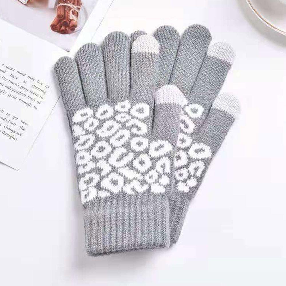 HS Găng Tay Dệt Kim Co Giãn Giữ Ấm Thời Trang