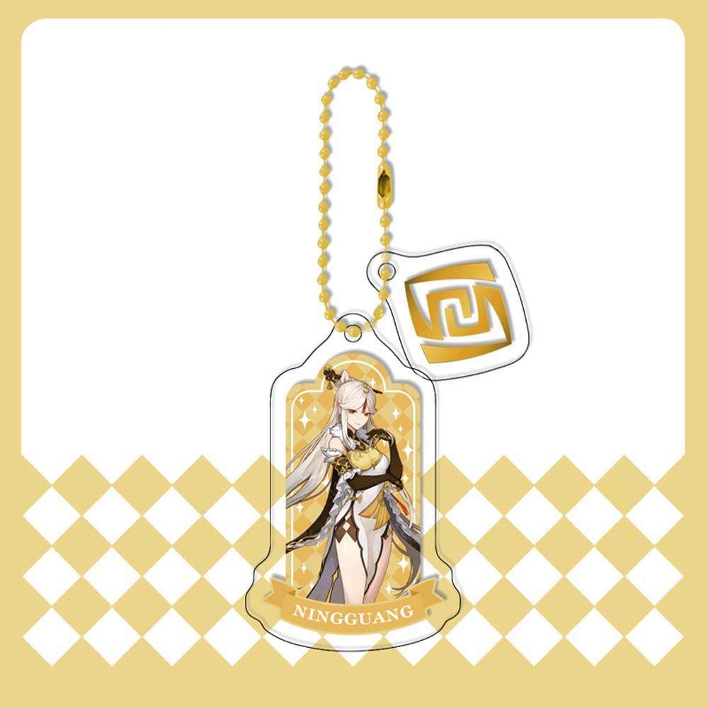 Lanfy Móc Chìa Khóa Gắn Ba Lô Hai Mặt Trong Suốt Họa Tiết Hoạt Hình Anime Gorou Yaemiko Venti