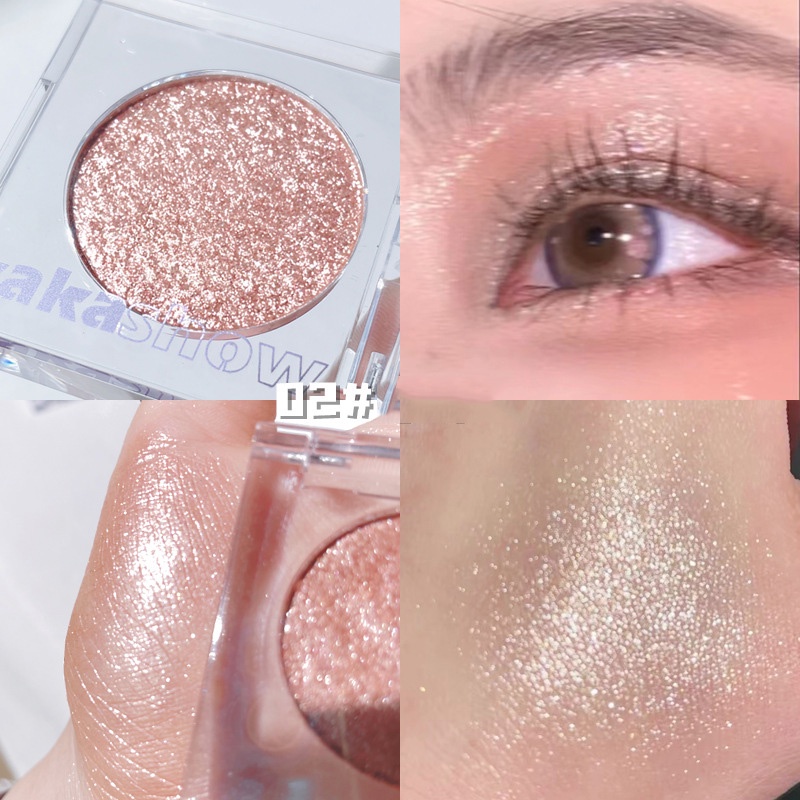 Hộp Nhũ Mắt Bắt Sáng KAKASHOW Mono Eye Shadow Kin Tuyến Bling Trang điểm Nổi Bật