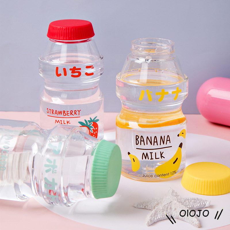 Chai nước sữa bằng nhựa loại lớn họa tiết đáng yêu 480ml chống rơi nhỏ gọn sáng tạo thời trang dành cho học sinh trẻ em