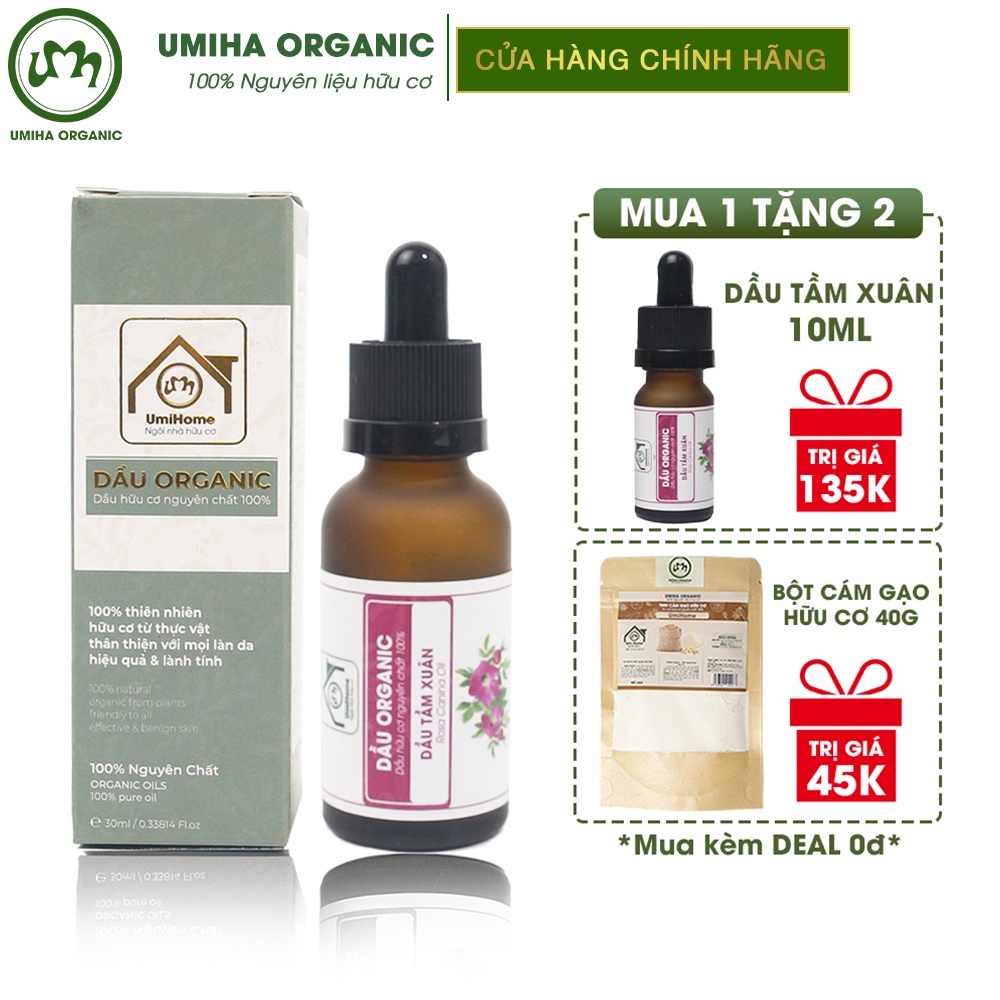 Dầu Tầm Xuân hữu cơ UMIHA nguyên chất | Rosehip Seed Oil 100% Organic 10ml