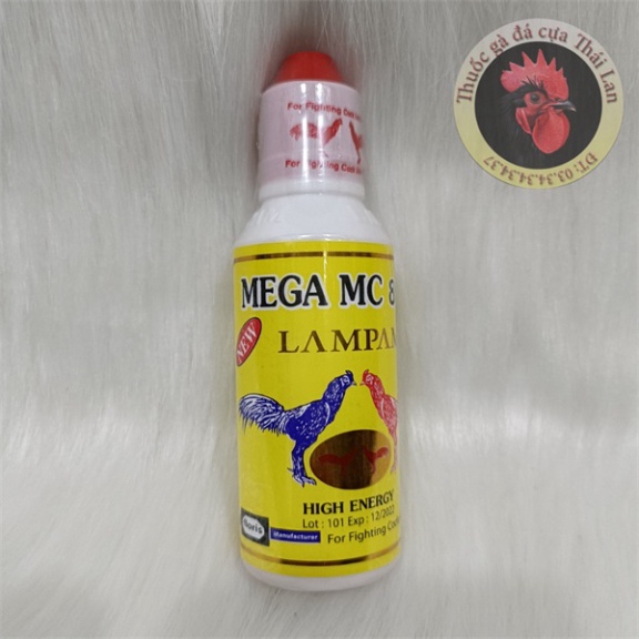 MEGA MC 858 - lọ 60ml (Lampam Thái Lan giúp gà chọi sung sức ) dùng nuôi gà đá trước đá 7 ngày