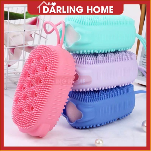 Bông Tắm Silicon Có Gai, bông tắm chuột Massage, Tạo Bọt Gai Mềm Tẩy Tế Bào Chết Hiệu Quả - Darling Home