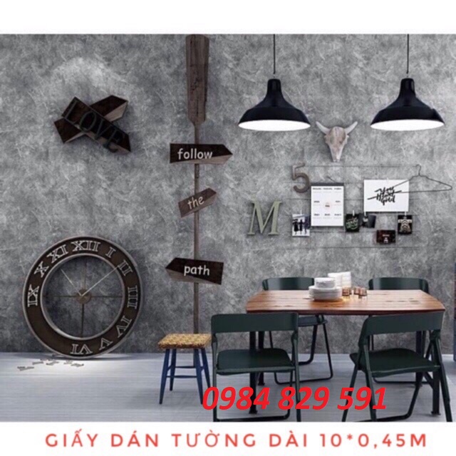 10M Giấy dán tường màu xi măng làm phông nền siêu đẹp