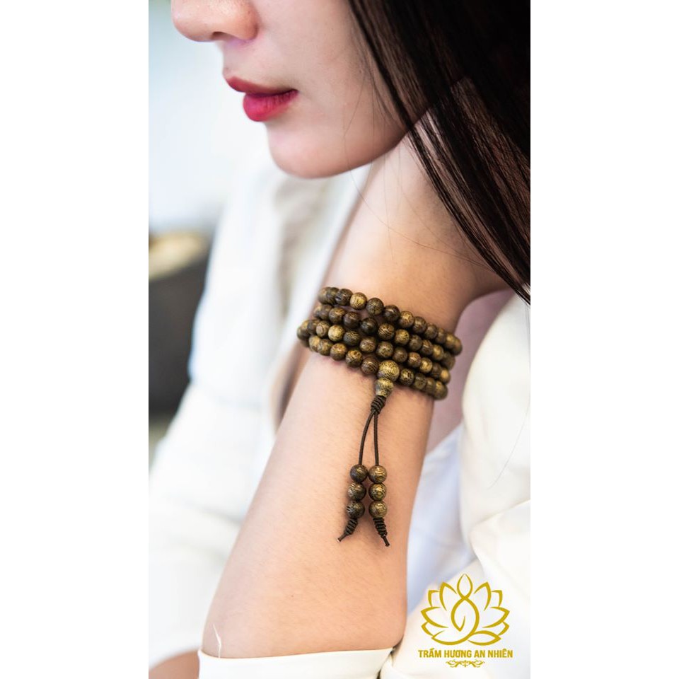 [Mã FAJGT8 giảm 15% đơn 99K] Vòng Trầm Hương An Nhiên 108 Hạt - 6mm -Nữ - Trầm Hương Tự Nhiên Cao Cấp | BigBuy360 - bigbuy360.vn