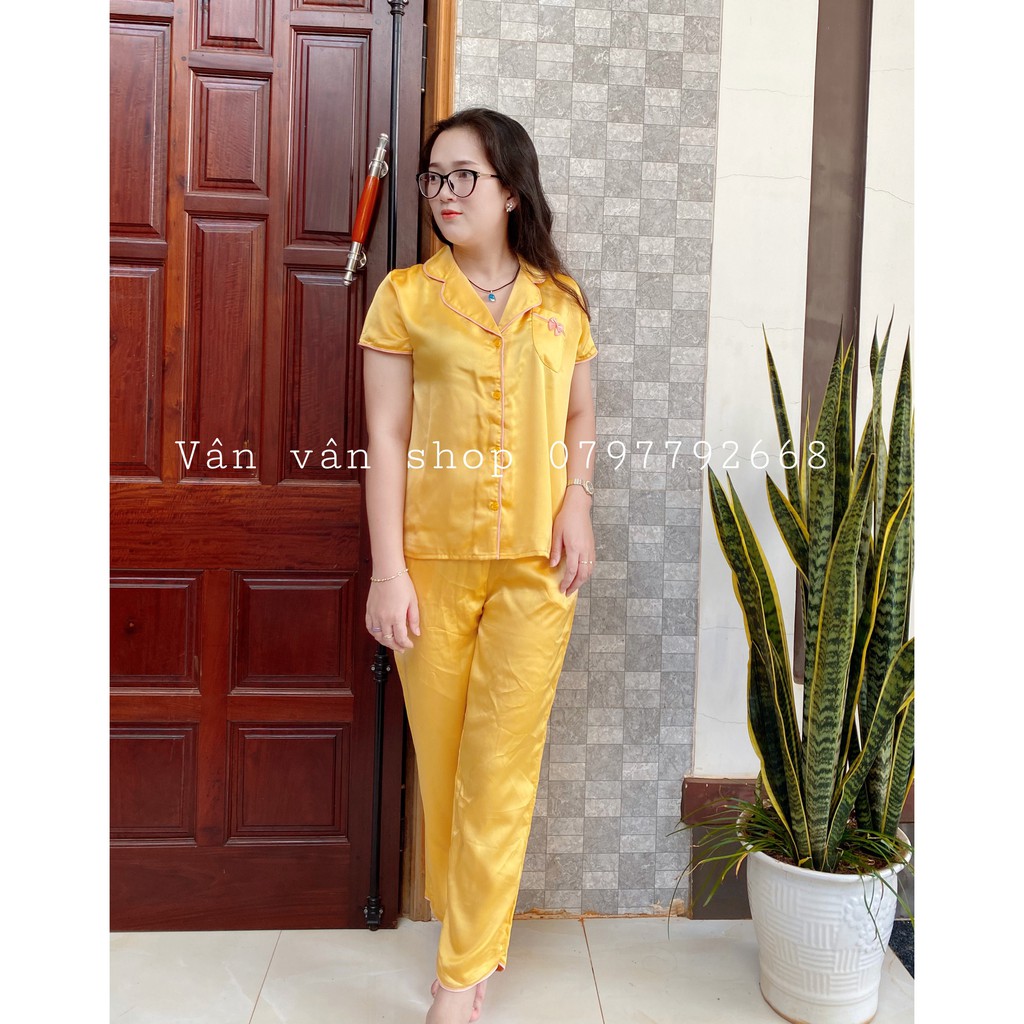 Bộ pijama lụa satin cao cấp- ẢNH CHỤP THẬT | BigBuy360 - bigbuy360.vn