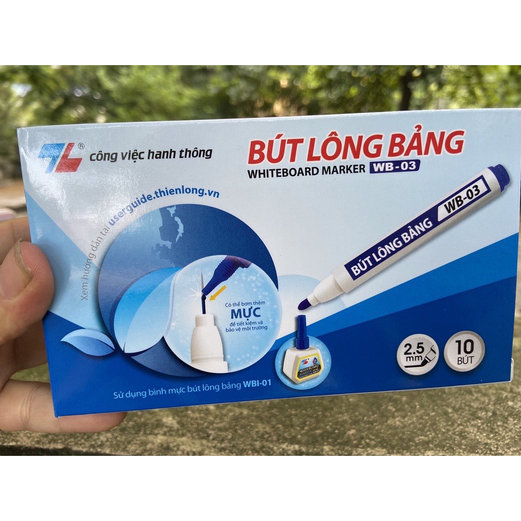 Bút lông bảng trắng Thiên Long WB-02 XÓA sạch, màu tươi
