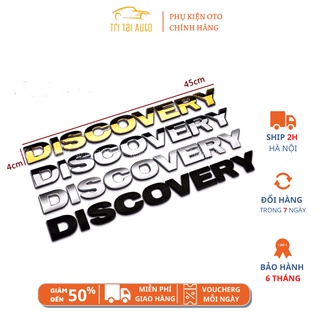 Chữ dán xe ô tô Discovery mạ crom, chữ nổi trang trí xe ô tô, tem chữ dán trang trí