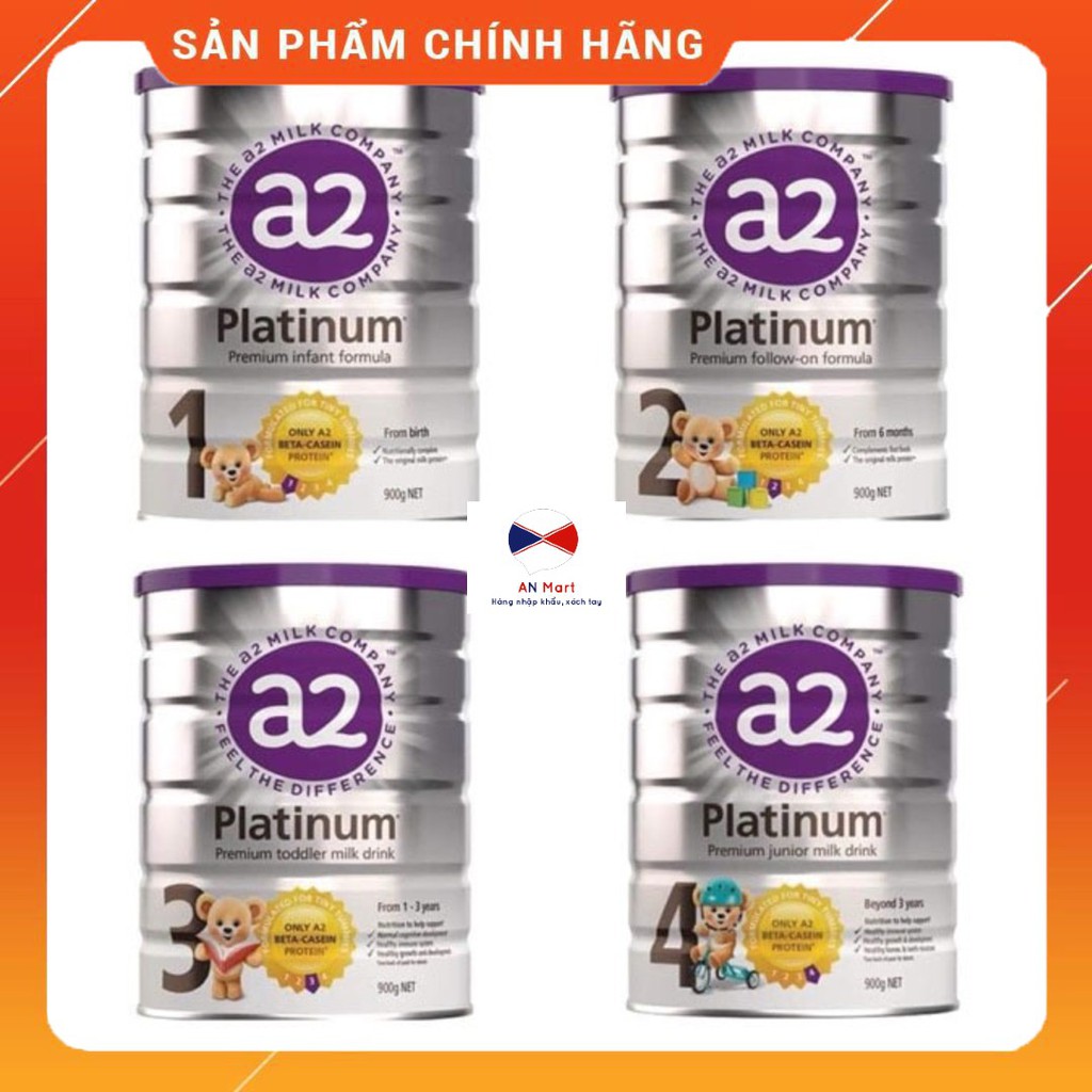 Sữa Platinum Số 1, 2, 3, 4 Hộp 900g Là Dòng Sữa Đạm A2 NHập Khẩu Nội Địa Úc Hàng Bay AirCargo Date Xa