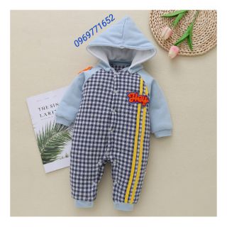 Áo liền quần bông ấm cho trẻ sơ sinh