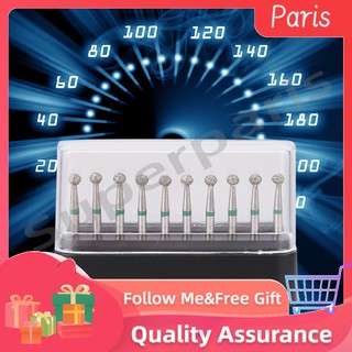 Superparis [Người bán giới thiệu] Bộ 10 mũi khoan nha khoa bằng thép không gỉ