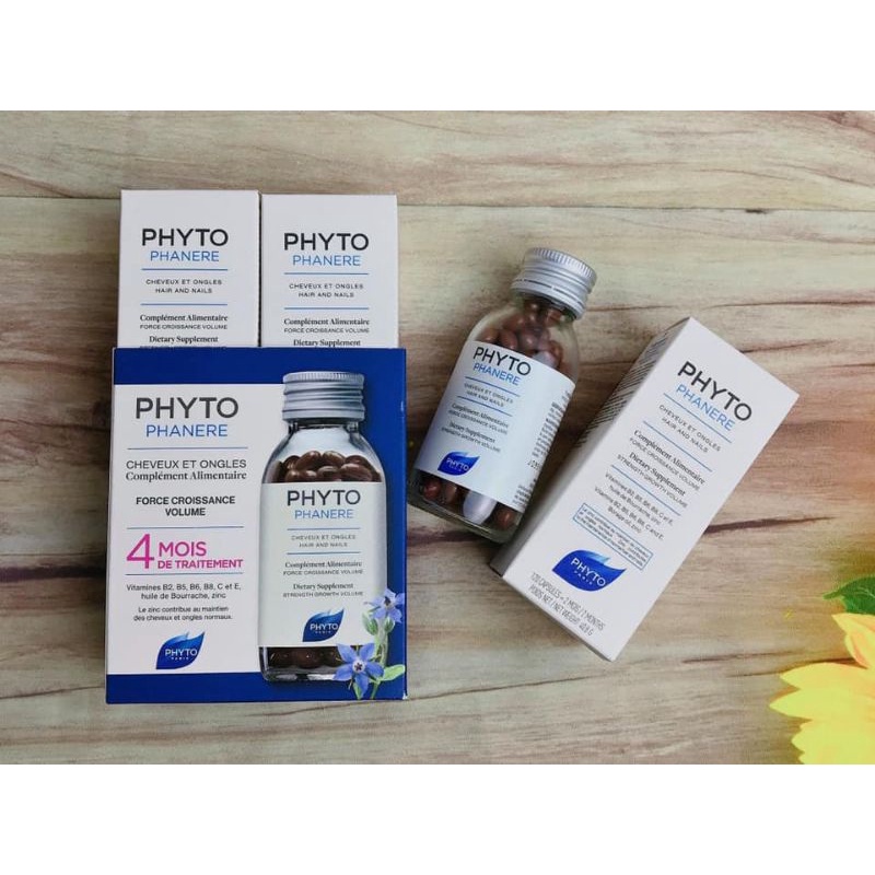 [Mẫu mới] Hỗ trợ mọc tóc Phyto Phytophanere Hair &amp; Nails