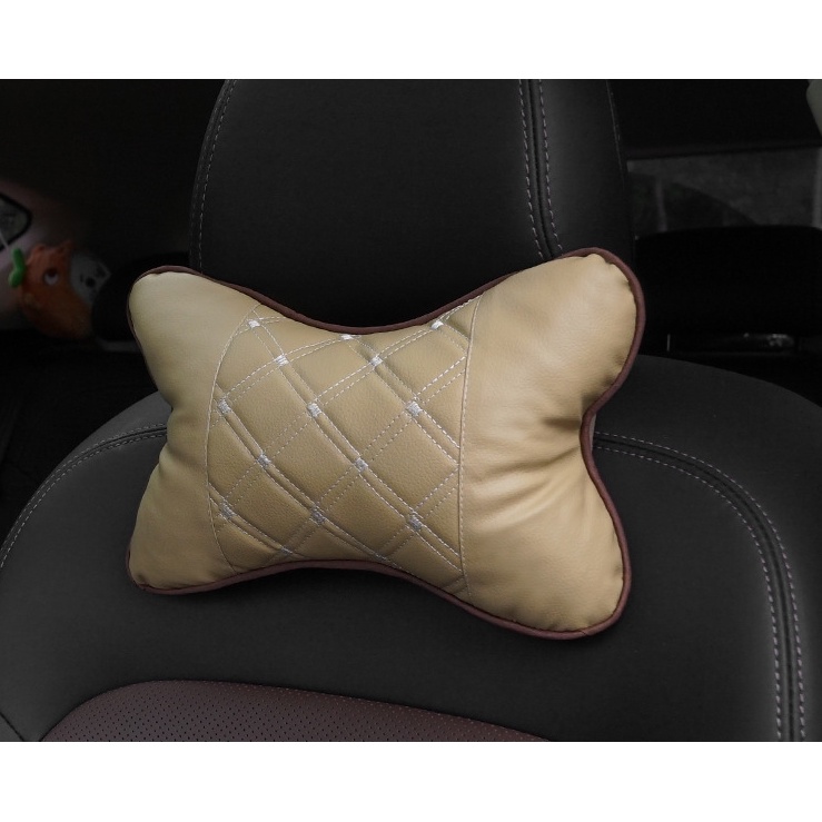 Gối Tựa Đầu Trên Xe Ô TÔ Bọc Da