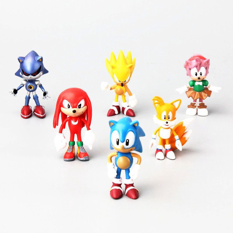 Set 6 Mô Hình Nhân Vật Trong Sonic The Hedgehog