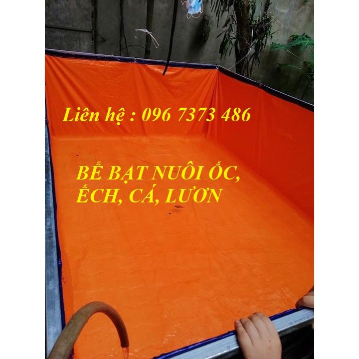 Bạt xanh cam - BỂ BẠT NUÔI ỐC , ẾCH , CÁ , LƯƠN MỚI NỞ - BỂ BẠT TẮM CHO TRẺ NHỎ
