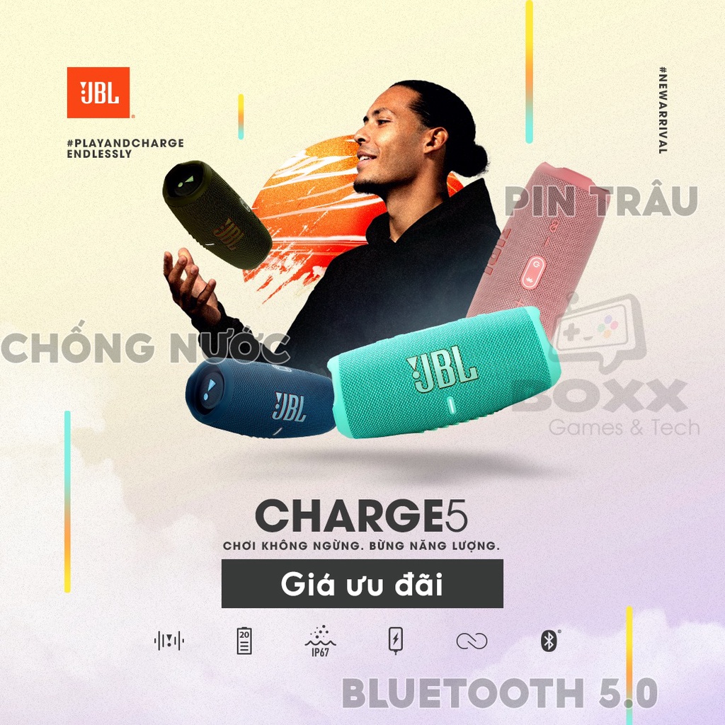 Loa Bluetooth JBL Charge 5 hàng chính hãng bảo hành 12 tháng