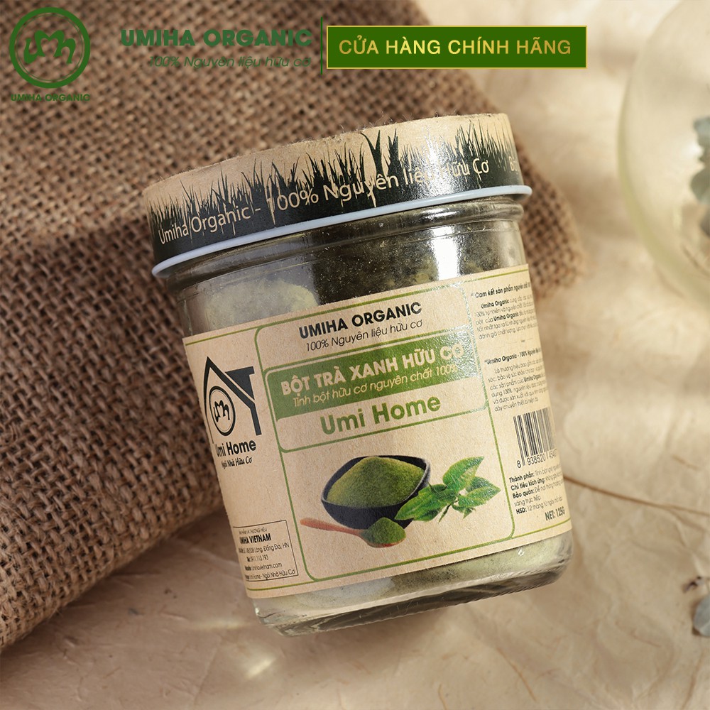 Bột Trà Xanh đắp mặt nạ hữu cơ UMIHA nguyên chất | Green Tea Powder 100% Organic 135g