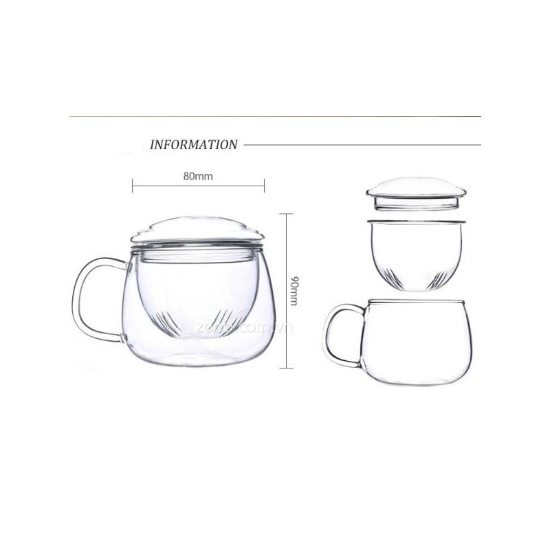 Cốc Pha Trà Thủy Tinh Có Lõi Lọc Cao Cấp 350ml | BigBuy360 - bigbuy360.vn