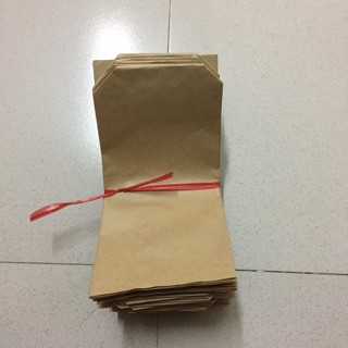 Combo 100 túi giấy xi măng đựng bánh mì,  gói hàng, kích thước 12,5x27