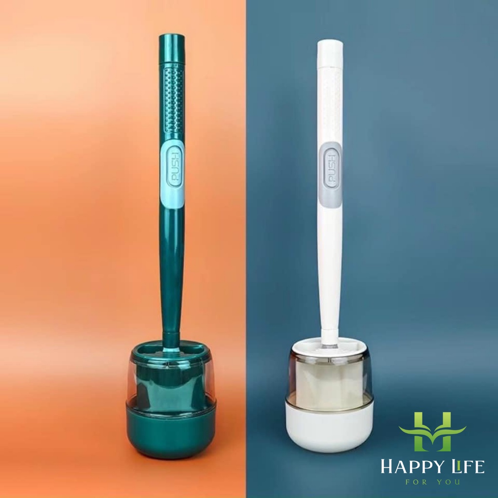 Cọ bồn cầu silicon, cọ toilet, cây chà toilet có bình chứa xà phòng INOCHI tiêu chuẩn Nhật Bản - Happy Life 4U