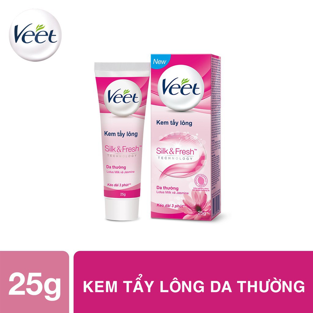 Kem tẩy lông dịu nhẹ cho da thường Veet Silk &amp; Fresh 25g &lt;2200845&gt;