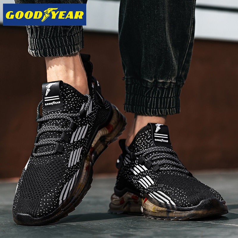 TỐT NĂM / Giày Goodyear nam mùa hè mới lưới dừa thoáng khí chạy bộ dành cho giới trẻ